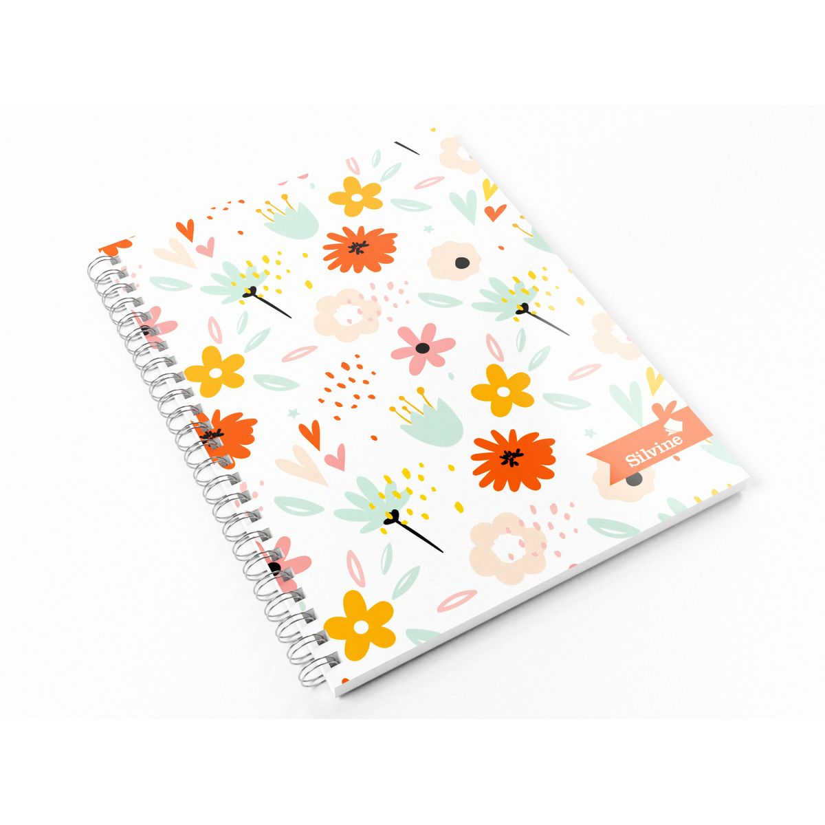 Silvine A5 Twinwire Marlene West Floral White Notebook 160 Pages RRP £3.86 CLEARANCE XL £1.50